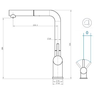 Смеситель для кухни Grandex Aqua Handy-P 902096 сатин