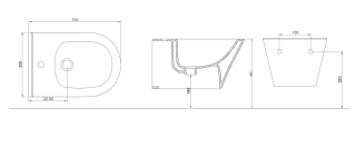 Биде подвесной Boheme Avva 974-MW белый матовый