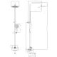 Душевая система DQ Leipzig DA1763701 225 мм, со смесителем, хром