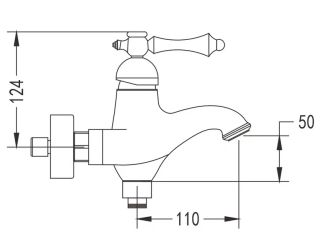 Смеситель для ванны Rose R0102Q бронза