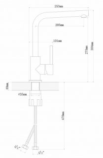 Смеситель для кухни Florentina Дельта Ультра нуар