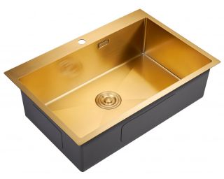 Мойка для кухни Milacio Denia 75 Steel MC.77508 брашированное золото