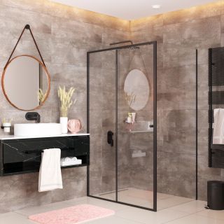 Душевой уголок Wasserkraft Dill 100x140см чёрный 61S37