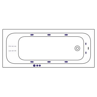 Гидромассажная ванна WHITECROSS Vibe 0105.170070.100.SMARTNANO.GL 170x70 см Smart Nano золото