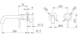 Встраиваемый смеситель для раковины Berges Ventas R 076011 хром