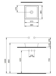 Раковина Berges EGO SL 181070 38см жасмин матовый