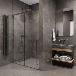 Душевая дверь в нишу Timo T51R 150 см правая никель