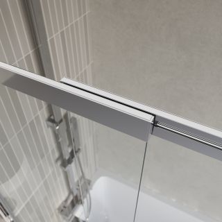 Душевая шторка на ванну BelBagno LUCE-VF-11-80/145-C-Cr хром