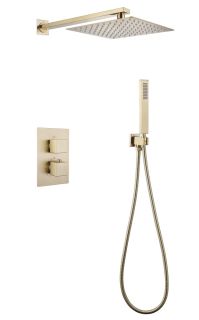 Душевая система ABBER Daheim AF8251G с термостатом золото матовое