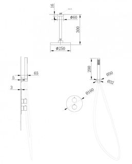 Душевая система ABBER Wasser Kreis AF8121RG розовое золото