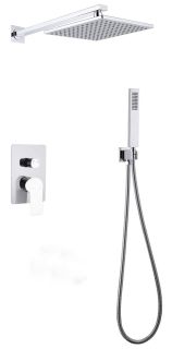 Душевая система ABBER Weiss Insel белый/хром AF8018W