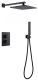 Душевая система ABBER Weiss Insel с термостатом чёрный матовый AF8051B