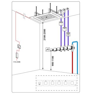 Душевой комплект Timo Petruma SX-5229/03SM с термостатом чёрный матовый