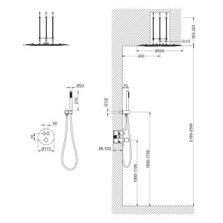 Душевой комплект Timo Saona SX-2370/00SM с термостатом хром