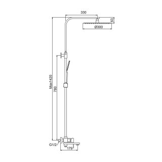 Душевая стойка Frap F24802-1 Сатин