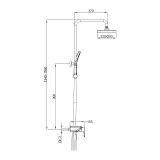 Душевая стойка Gappo G2496-10 белый/хром