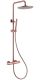Душевая стойка ABBER Wasser Kreis AF8160RG с термостатом розовое золото