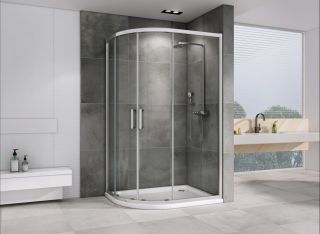 Душевой уголок ABBER Schwarzer Diamant AG01119 110x90см хром