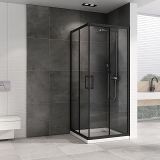 Душевой уголок ABBER Schwarzer Diamant 80x80см чёрный AG02080B