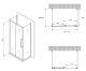 Душевой уголок ABBER Schwarzer Diamant AG30110BH-S50B-S50B 110x50см чёрный