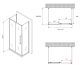 Душевой уголок ABBER Schwarzer Diamant AG30140BH-S50B-S50B 140x50см чёрный