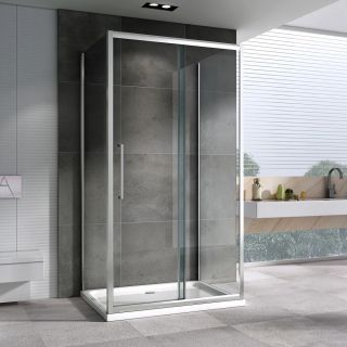 Душевой уголок ABBER Schwarzer Diamant AG30140H-S90-S90 140x90см хром