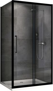 Душевой уголок ABBER Schwarzer Diamant AG30150BH-S50B 150x50см чёрный