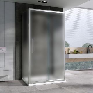 Душевой уголок ABBER Schwarzer Diamant AG30150MH-S80M-S80M 150x80см хром