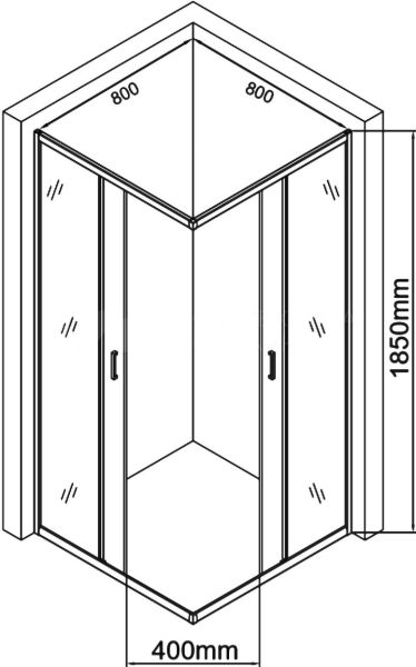 Душевой уголок Aquanet SE-800S 270064 80x80 см профиль хром стекло прозрачное