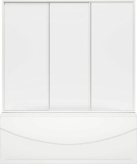 Шторка на ванну Bas Ахин, Мальта, Атланта, Нептун, Индика 3 ств., пластик