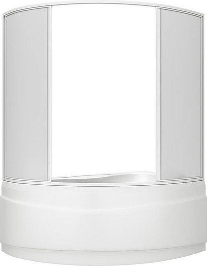 Шторка на ванну Bas Вектра R (4 ств. пластик) правая