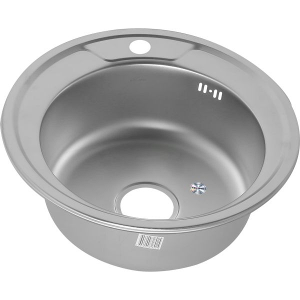 Мойка 490 Melana 0,6/160 хром матовый с сифоном (017/3M *12)