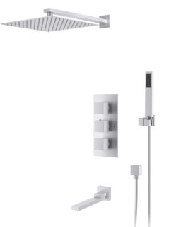 Душевая система DQ Bayern.Liszt DA2515608A04 с термостатом белый матовый