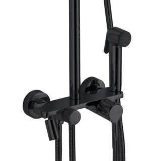 Душевая стойка Haiba HB24814-7 чёрный матовый