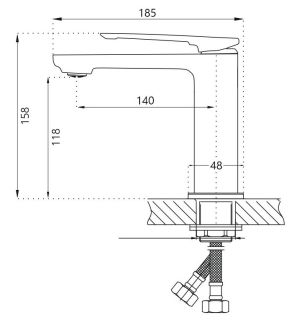 Смеситель для раковины Haiba HB10817-3 чёрный матовый