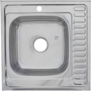 Мойка 6060 L Melana 0,6/160 левая хром с сифоном (015 t L *10)