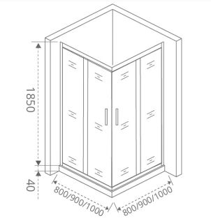 Душевой уголок Good Door Latte CR-90-C-WE стекло прозрачное