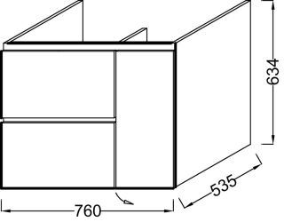 Тумба под раковину Jacob Delafon SOPRANO EB1330-E10
