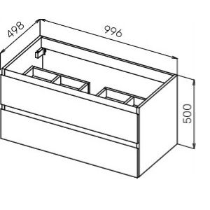 Тумба под раковину Cezares MOLVENO 46-100-2C-SO-BET