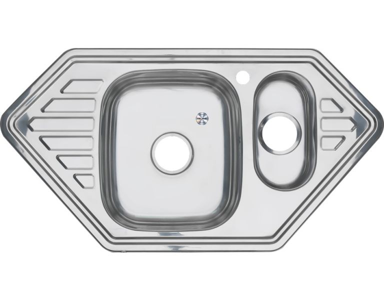Мойка 9550C Melana 0,8/180 хром с сифоном (222 С t *7)