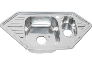 Мойка 9550C Melana 0,8/180 хром с сифоном (222 С t *7)