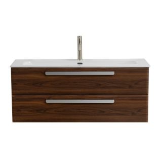 База под раковину Cezares подвесная с двумя выкатными ящиками, Орех шоколад Софт, 1000x457x500, ECO-CER-N-1000-2C-SO-NCS-P