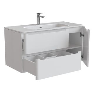 Тумба с раковиной IDDIS Edifice подвесная 100см белый EDI10W1i95K