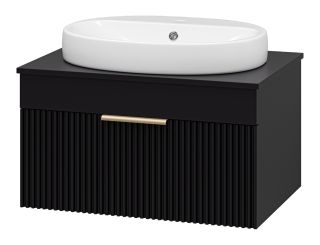 Подвесная тумба под раковину Brevita Enfida ENF-06070-0241Я 70см чёрный