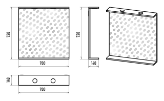 Зеркало с подсветкой Misty Енисей 70см белый