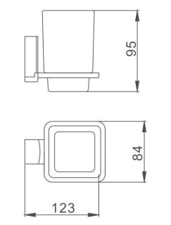 Стакан для ванной комнаты Haiba HB8806 хром