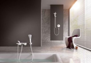 Душевая лейка Kludi Fizz с держателем белый 6767091-00