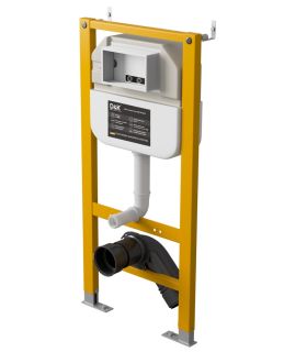 Комплект DQ Унитаз подвесной безободковый (торнадо) DT1026516, Инсталляция DI8050127, Клавиша смыва DB1529002 матовый хром (DS1021613)