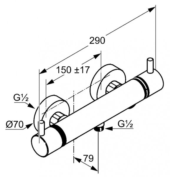 Термостат для душа Kludi Bozz хром 352030538