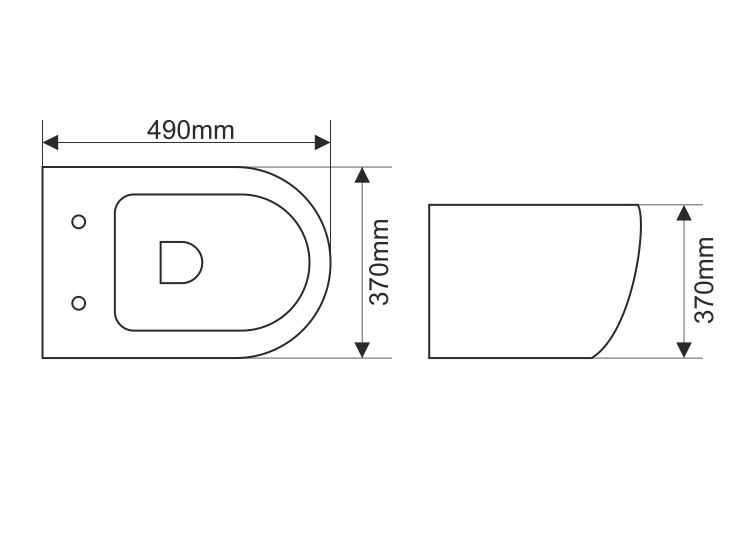 Подвесной унитаз Melana MLN-310303MB безободковый чёрный матовый